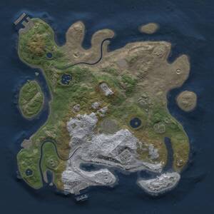 Thumbnail Rust Map: Procedural Map, Size: 3000, Seed: 5320867, 9 Monuments