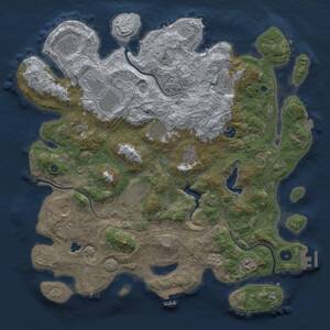 Thumbnail Rust Map: Procedural Map, Size: 4250, Seed: 1254873764, 17 Monuments