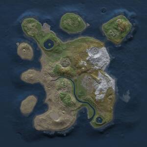 Thumbnail Rust Map: Procedural Map, Size: 2250, Seed: 1684990273, 4 Monuments