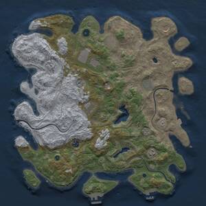 Thumbnail Rust Map: Procedural Map, Size: 4250, Seed: 1554117542, 15 Monuments