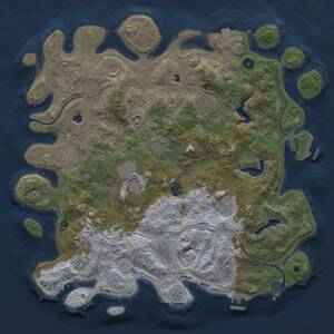 Thumbnail Rust Map: Procedural Map, Size: 4500, Seed: 1357965, 17 Monuments