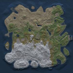 Thumbnail Rust Map: Procedural Map, Size: 4000, Seed: 1396593126, 15 Monuments