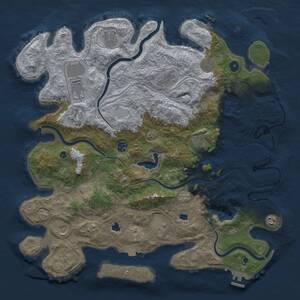 Thumbnail Rust Map: Procedural Map, Size: 4500, Seed: 1380845128, 17 Monuments