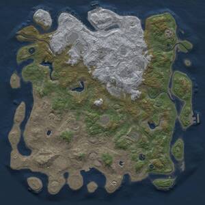 Thumbnail Rust Map: Procedural Map, Size: 4800, Seed: 2122984966, 17 Monuments