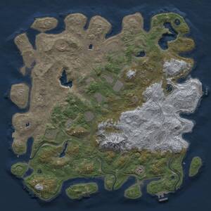 Thumbnail Rust Map: Procedural Map, Size: 5000, Seed: 372279739, 17 Monuments