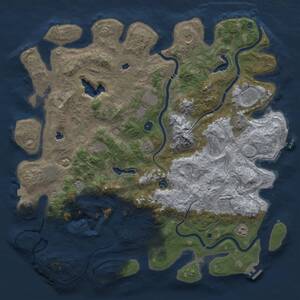 Thumbnail Rust Map: Procedural Map, Size: 5000, Seed: 372279739, 16 Monuments