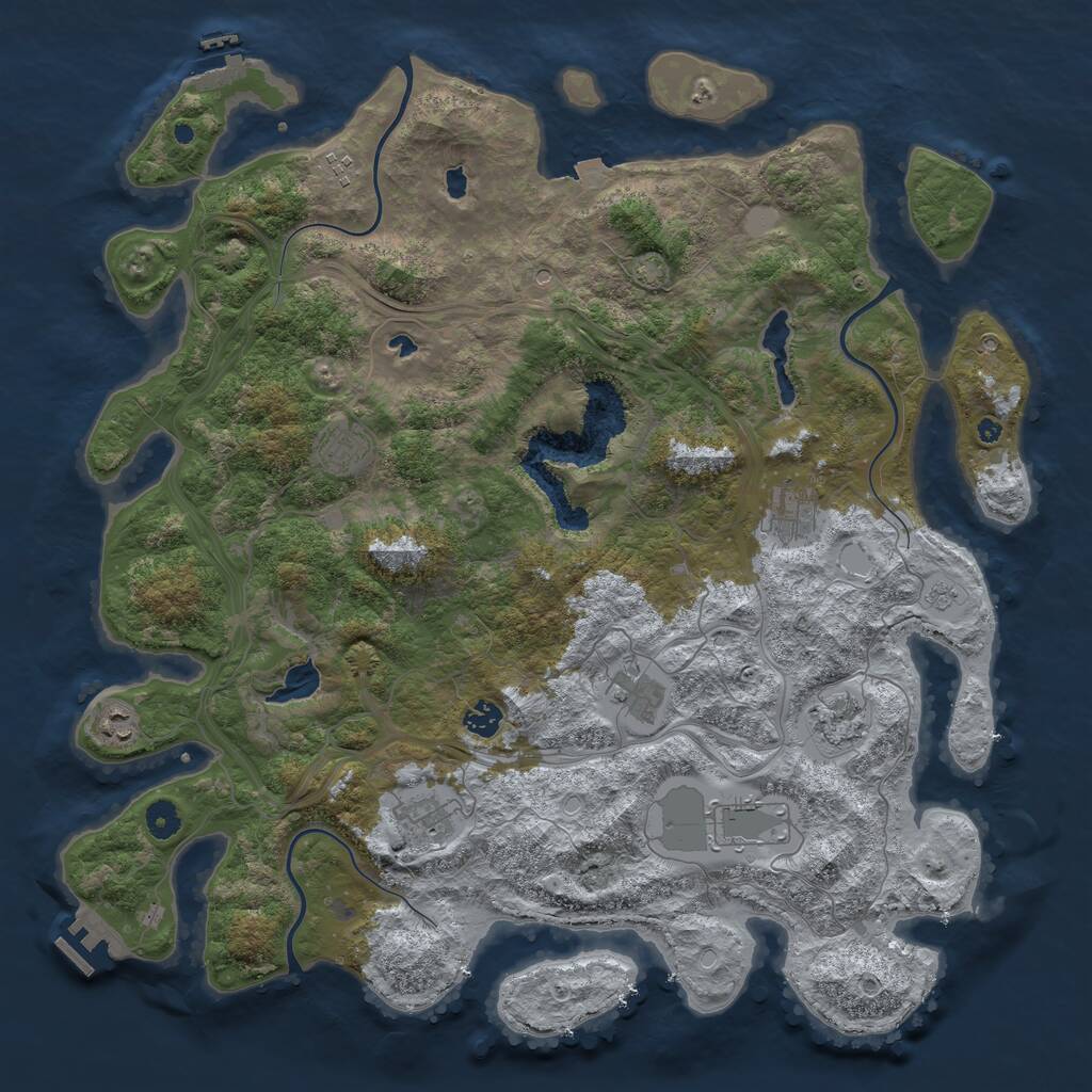 Rust Map: Procedural Map, Size: 4500, Seed: 1971472866, 15 Monuments