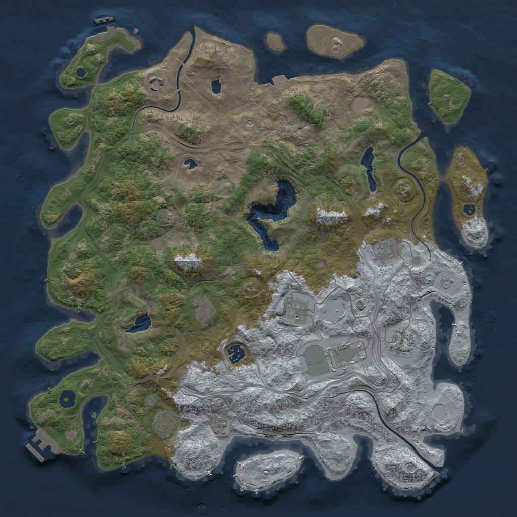 Rust Map: Procedural Map, Size: 4500, Seed: 1971472866, 15 Monuments