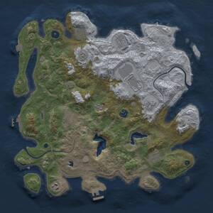 Thumbnail Rust Map: Procedural Map, Size: 4000, Seed: 838103536, 15 Monuments