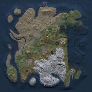 Thumbnail Rust Map: Procedural Map, Size: 3500, Seed: 944984224, 15 Monuments