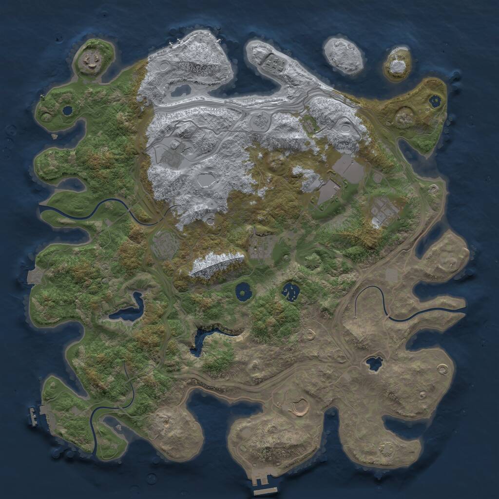 Rust Map: Procedural Map, Size: 4250, Seed: 87755605, 15 Monuments