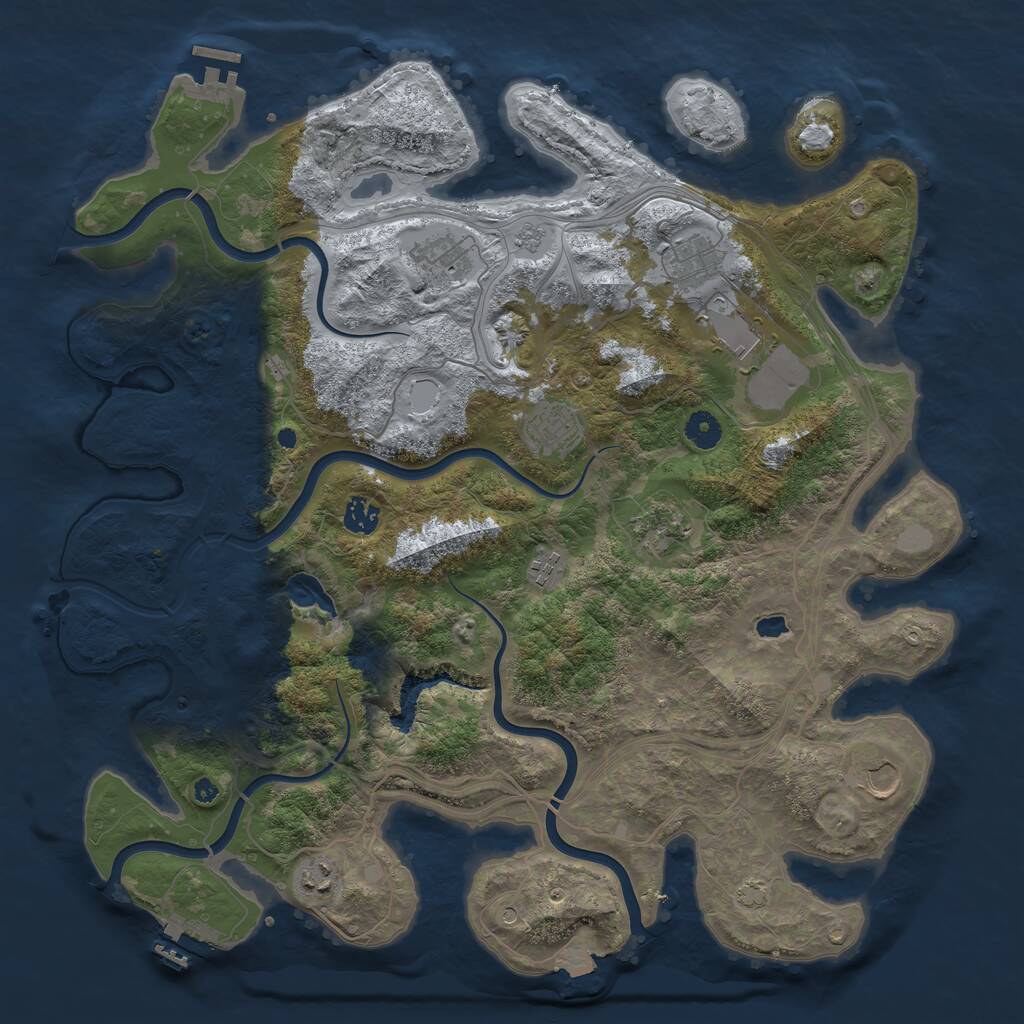 Rust Map: Procedural Map, Size: 4250, Seed: 87755605, 15 Monuments