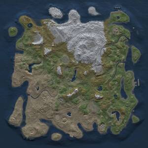 Thumbnail Rust Map: Procedural Map, Size: 4500, Seed: 1660504425, 17 Monuments