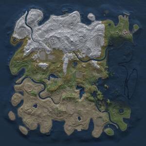 Thumbnail Rust Map: Procedural Map, Size: 4500, Seed: 391424762, 17 Monuments