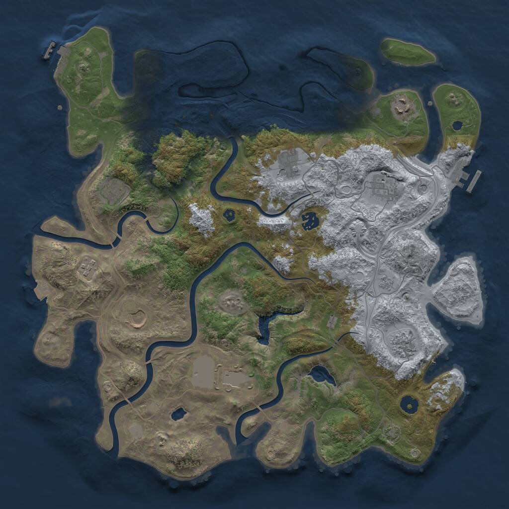 Rust Map: Procedural Map, Size: 4250, Seed: 22013, 15 Monuments