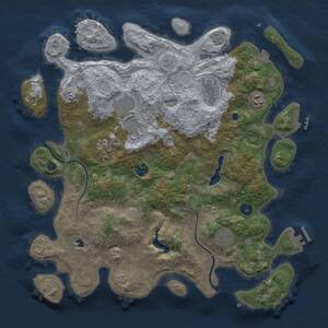 Thumbnail Rust Map: Procedural Map, Size: 4000, Seed: 563291948, 13 Monuments