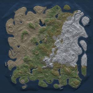 Thumbnail Rust Map: Procedural Map, Size: 5000, Seed: 234223, 17 Monuments