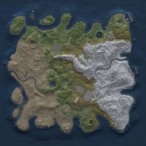 Thumbnail Rust Map: Procedural Map, Size: 3600, Seed: 441287897, 14 Monuments