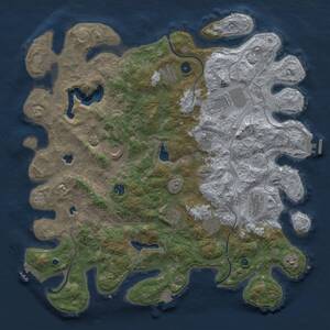 Thumbnail Rust Map: Procedural Map, Size: 4500, Seed: 711719832, 16 Monuments