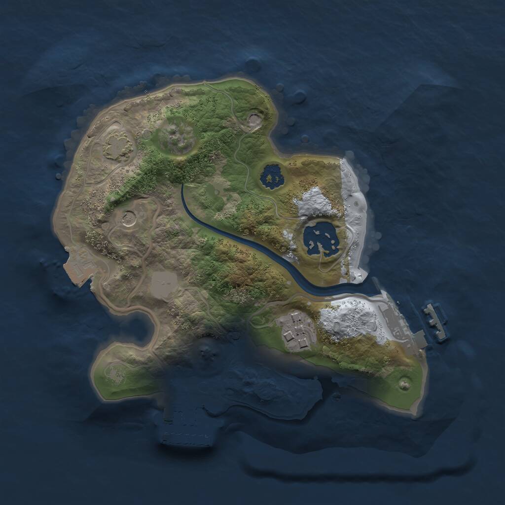 Rust Map: Procedural Map, Size: 2100, Seed: 3251, 7 Monuments