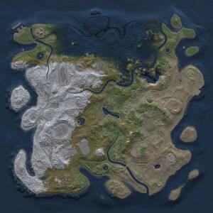 Thumbnail Rust Map: Procedural Map, Size: 4250, Seed: 475183435, 16 Monuments