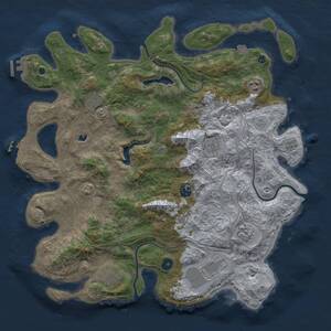 Thumbnail Rust Map: Procedural Map, Size: 4250, Seed: 28475749, 14 Monuments