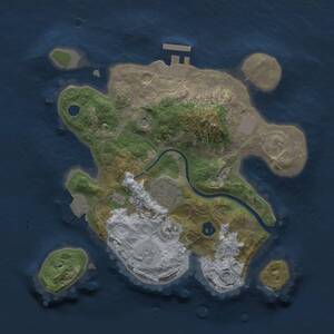 Thumbnail Rust Map: Procedural Map, Size: 2400, Seed: 398675306, 5 Monuments