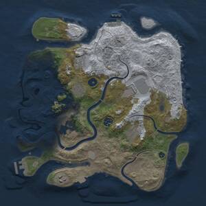 Thumbnail Rust Map: Procedural Map, Size: 3500, Seed: 902733890, 14 Monuments