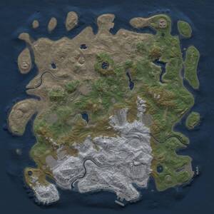 Thumbnail Rust Map: Procedural Map, Size: 4500, Seed: 469709393, 16 Monuments