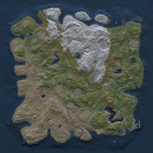 Thumbnail Rust Map: Procedural Map, Size: 4500, Seed: 1728127277, 17 Monuments