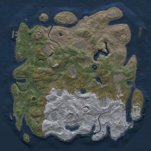 Thumbnail Rust Map: Procedural Map, Size: 4250, Seed: 1145144107, 15 Monuments