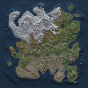 Thumbnail Rust Map: Procedural Map, Size: 3500, Seed: 1400137616, 12 Monuments