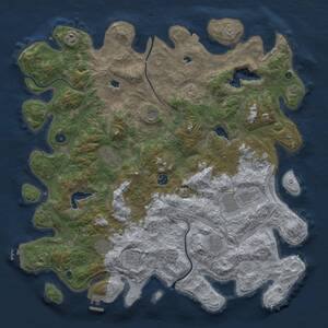 Thumbnail Rust Map: Procedural Map, Size: 4750, Seed: 205, 16 Monuments