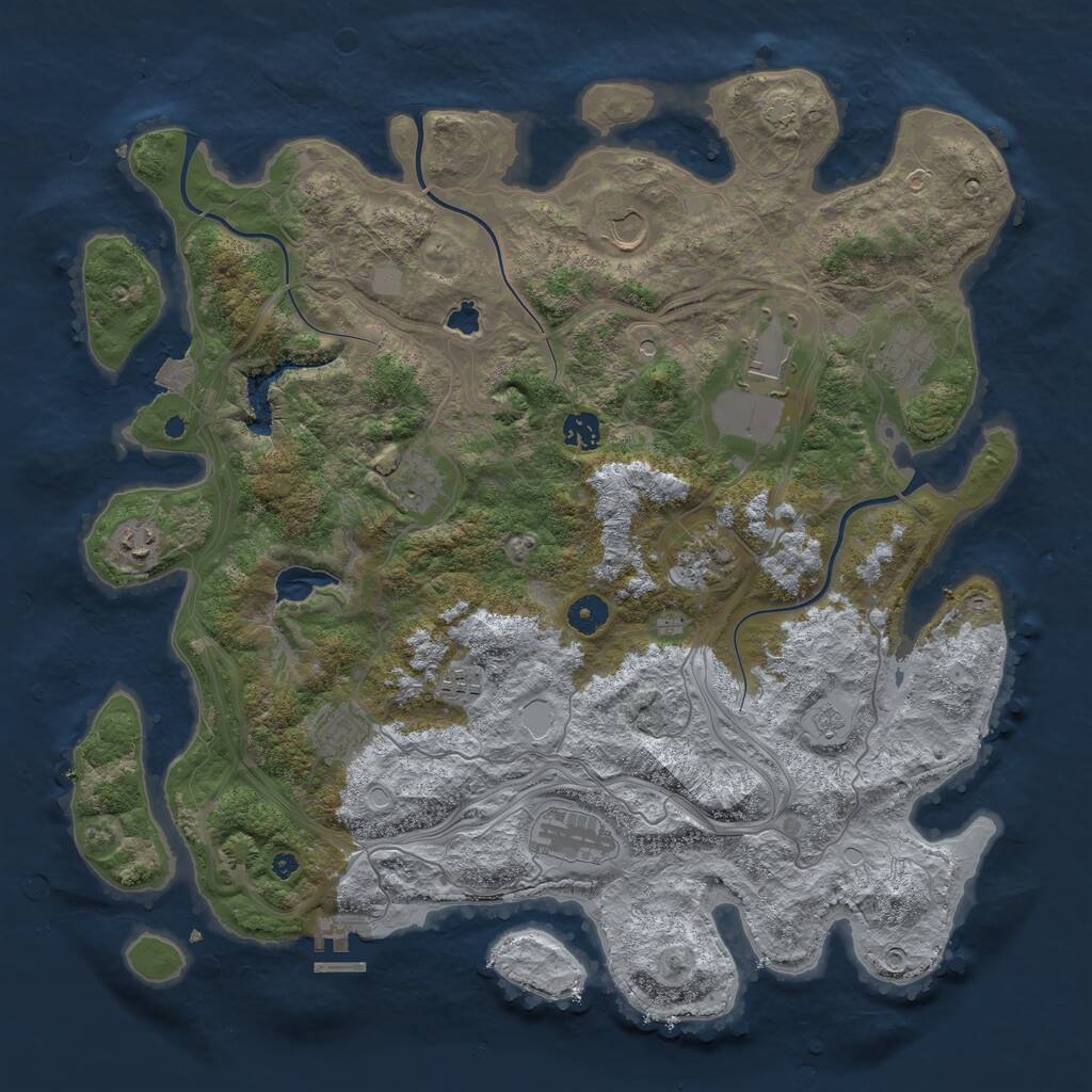 Rust Map: Procedural Map, Size: 4250, Seed: 145250607, 15 Monuments