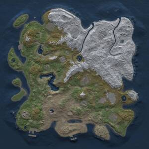 Thumbnail Rust Map: Procedural Map, Size: 4000, Seed: 24506665, 15 Monuments