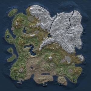 Thumbnail Rust Map: Procedural Map, Size: 4000, Seed: 24506665, 14 Monuments