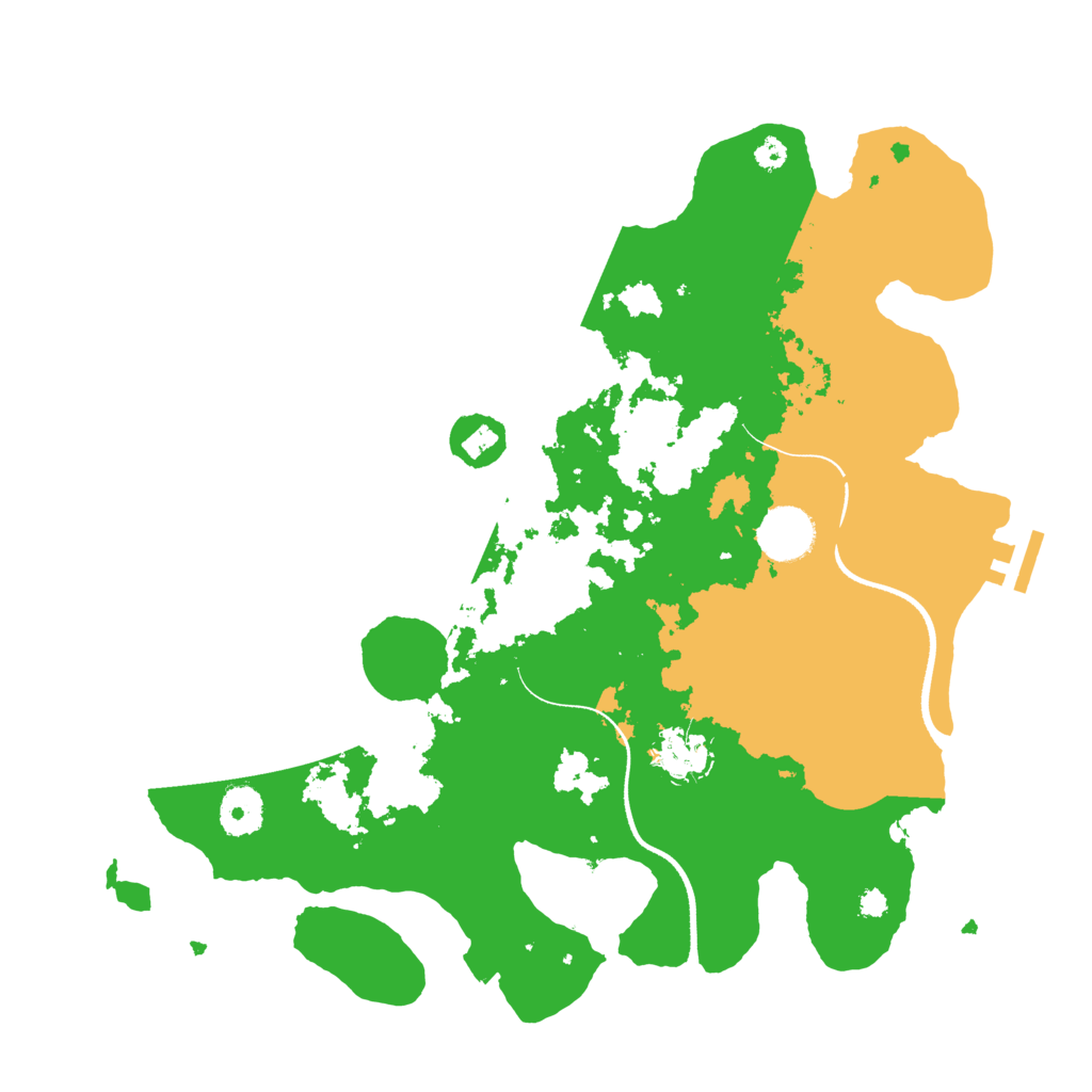 Biome Rust Map: Procedural Map, Size: 3500, Seed: 119543219