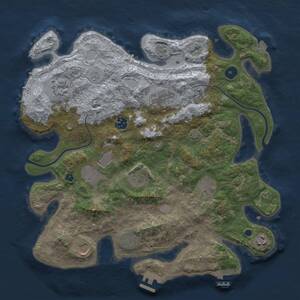 Thumbnail Rust Map: Procedural Map, Size: 3750, Seed: 235167, 16 Monuments