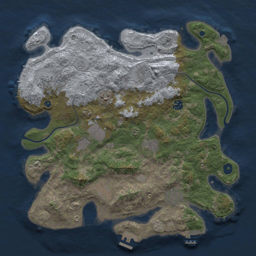 Rust Map: Procedural Map, Size: 3750, Seed: 235167, 15 Monuments