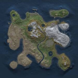 Thumbnail Rust Map: Procedural Map, Size: 2500, Seed: 350987580, 8 Monuments