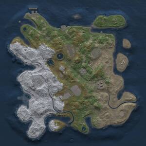 Thumbnail Rust Map: Procedural Map, Size: 3500, Seed: 155167681, 12 Monuments