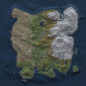 Thumbnail Rust Map: Procedural Map, Size: 3000, Seed: 4002, 8 Monuments