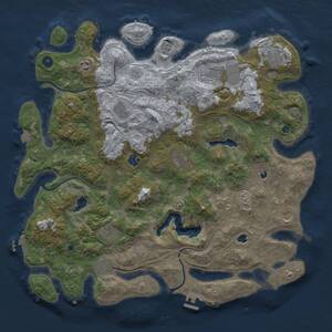 Thumbnail Rust Map: Procedural Map, Size: 4500, Seed: 1798117684, 16 Monuments