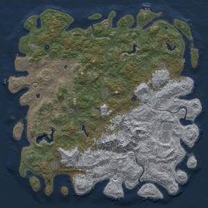 Thumbnail Rust Map: Procedural Map, Size: 6000, Seed: 12000, 17 Monuments