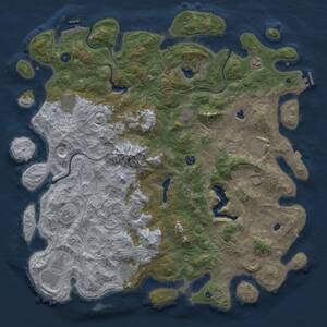 Thumbnail Rust Map: Procedural Map, Size: 5000, Seed: 1928723289, 16 Monuments