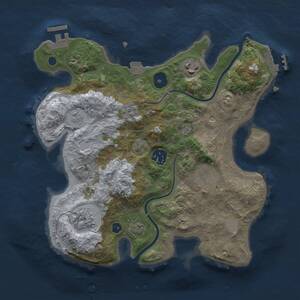 Thumbnail Rust Map: Procedural Map, Size: 3000, Seed: 8125, 11 Monuments