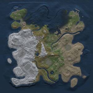 Thumbnail Rust Map: Procedural Map, Size: 3800, Seed: 6421907, 16 Monuments