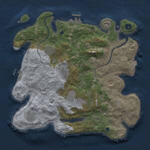 Thumbnail Rust Map: Procedural Map, Size: 3500, Seed: 954091472, 13 Monuments