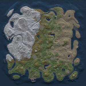 Thumbnail Rust Map: Procedural Map, Size: 4500, Seed: 2080110895, 17 Monuments