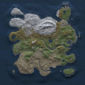 Thumbnail Rust Map: Procedural Map, Size: 3000, Seed: 455479, 10 Monuments